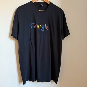 Google T-shirt Made in Downtown, LA USA Logo Black The 50 American Apparel XL